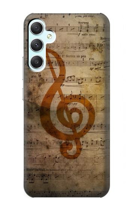 W2368 Sheet Music Notes Hard Case and Leather Flip Case For Samsung Galaxy A34 5G