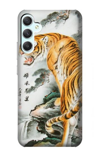 W2750 Oriental Chinese Tiger Painting Hard Case and Leather Flip Case For Samsung Galaxy A34 5G