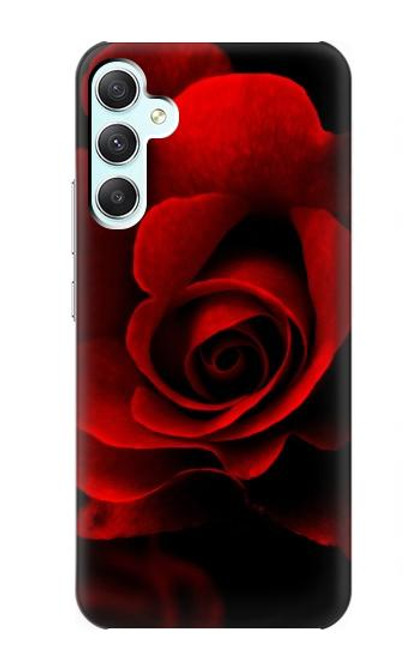 W2898 Red Rose Hard Case and Leather Flip Case For Samsung Galaxy A34 5G