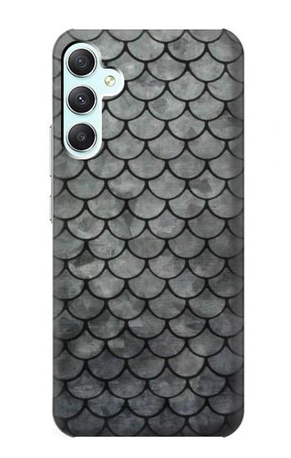 W2950 Silver Fish Scale Hard Case and Leather Flip Case For Samsung Galaxy A34 5G