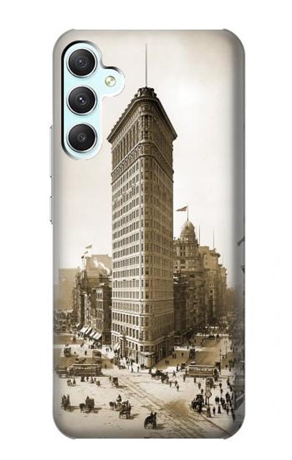 W3046 Old New York Flatiron Building Hard Case and Leather Flip Case For Samsung Galaxy A34 5G