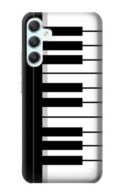 W3078 Black and White Piano Keyboard Hard Case and Leather Flip Case For Samsung Galaxy A34 5G