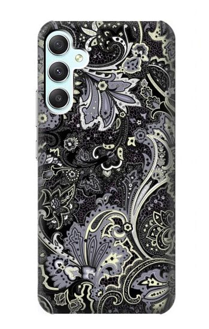 W3251 Batik Flower Pattern Hard Case and Leather Flip Case For Samsung Galaxy A34 5G