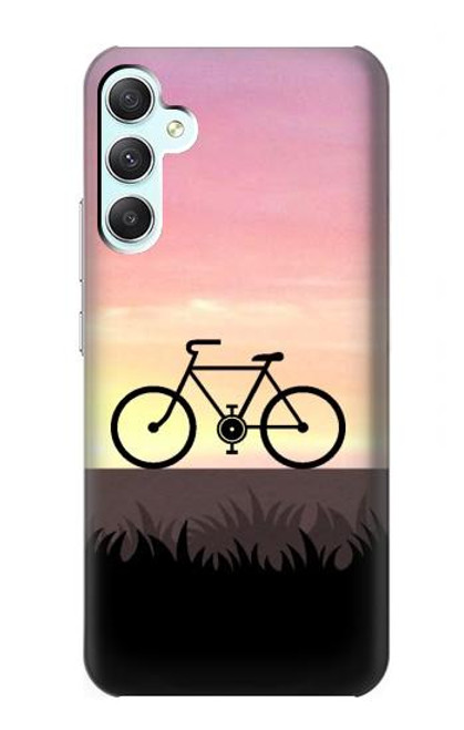 W3252 Bicycle Sunset Hard Case and Leather Flip Case For Samsung Galaxy A34 5G