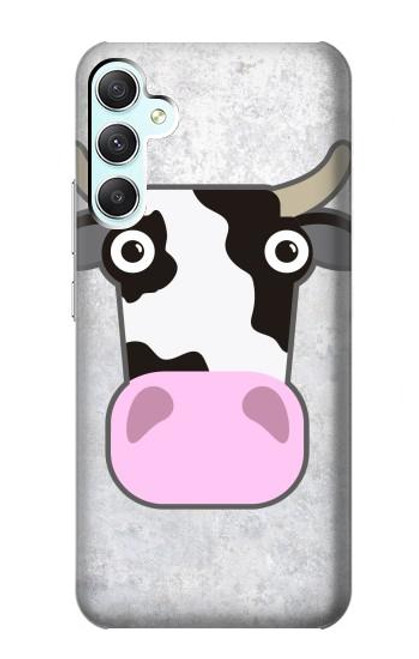 W3257 Cow Cartoon Hard Case and Leather Flip Case For Samsung Galaxy A34 5G