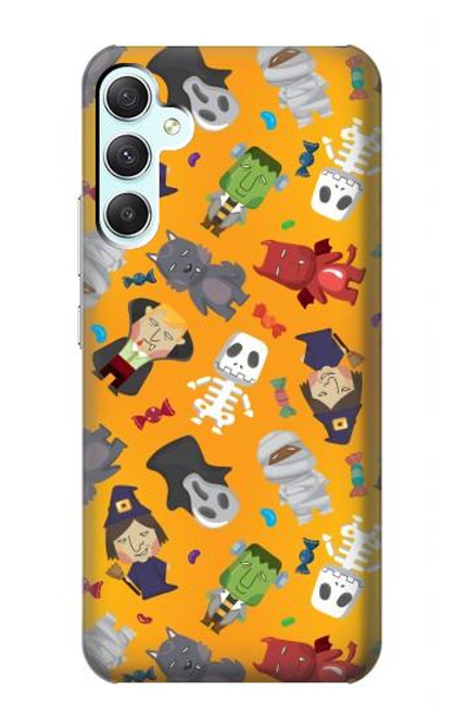 W3275 Cute Halloween Cartoon Pattern Hard Case and Leather Flip Case For Samsung Galaxy A34 5G