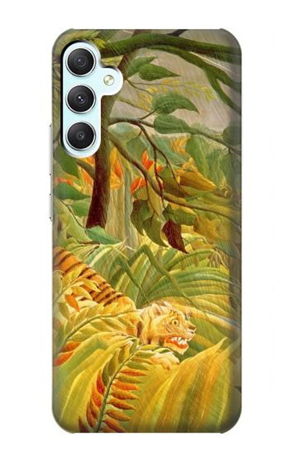 W3344 Henri Rousseau Tiger in a Tropical Storm Hard Case and Leather Flip Case For Samsung Galaxy A34 5G