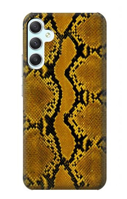 W3365 Yellow Python Skin Graphic Print Hard Case and Leather Flip Case For Samsung Galaxy A34 5G