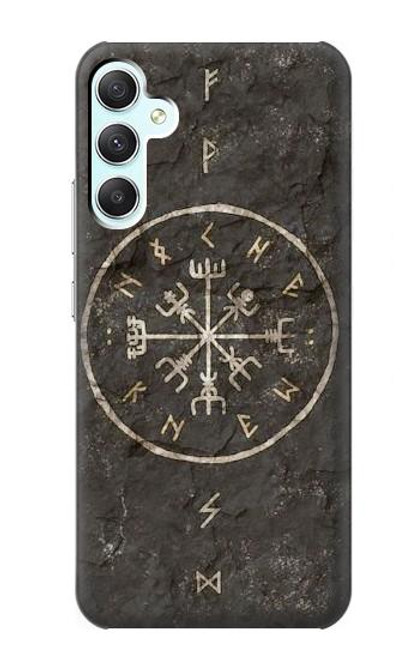 W3413 Norse Ancient Viking Symbol Hard Case and Leather Flip Case For Samsung Galaxy A34 5G