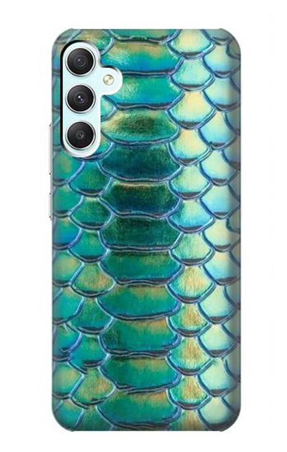 W3414 Green Snake Scale Graphic Print Hard Case and Leather Flip Case For Samsung Galaxy A34 5G