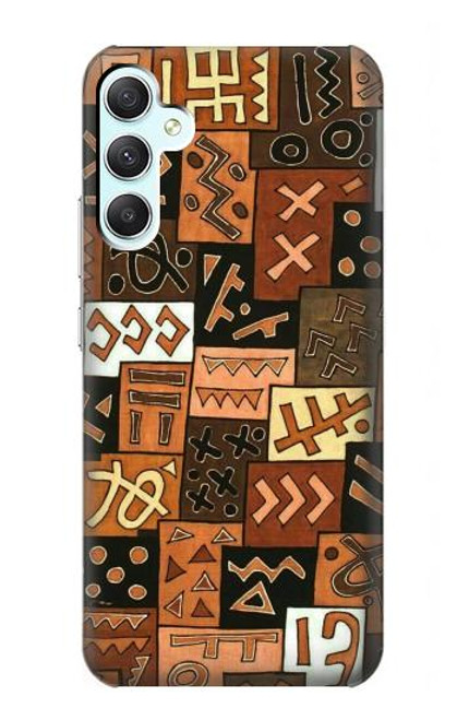 W3460 Mali Art Pattern Hard Case and Leather Flip Case For Samsung Galaxy A34 5G