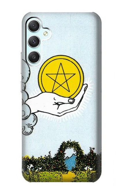 W3722 Tarot Card Ace of Pentacles Coins Hard Case and Leather Flip Case For Samsung Galaxy A34 5G