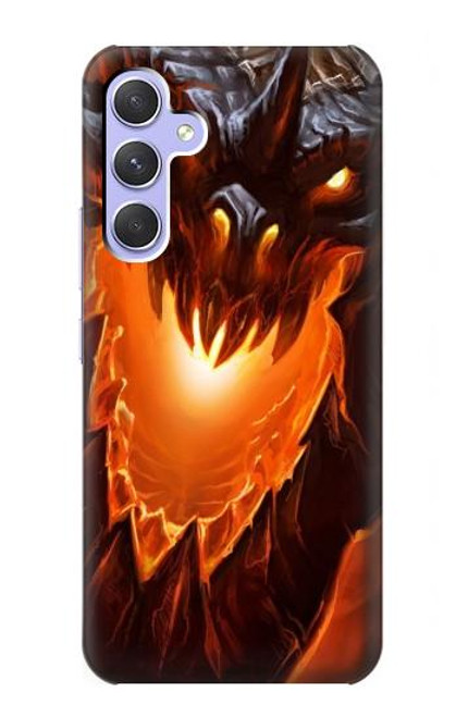 W0414 Fire Dragon Hard Case and Leather Flip Case For Samsung Galaxy A54 5G