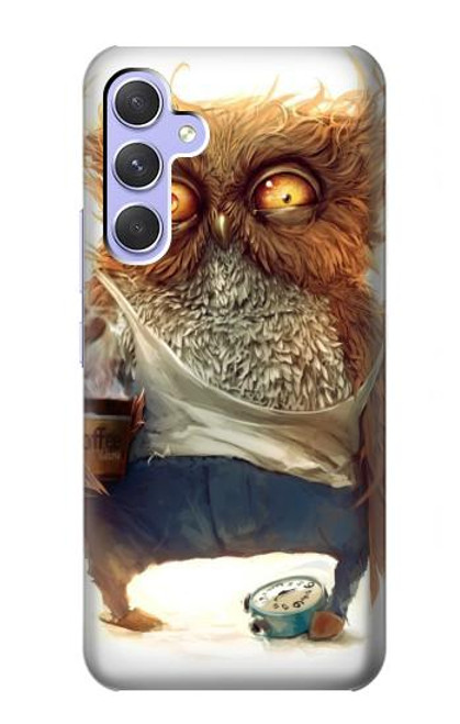 W1133 Wake up Owl Hard Case and Leather Flip Case For Samsung Galaxy A54 5G