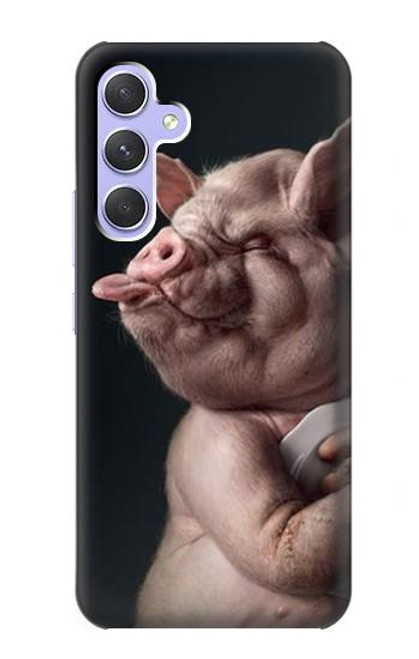 W1273 Crazy Pig Hard Case and Leather Flip Case For Samsung Galaxy A54 5G