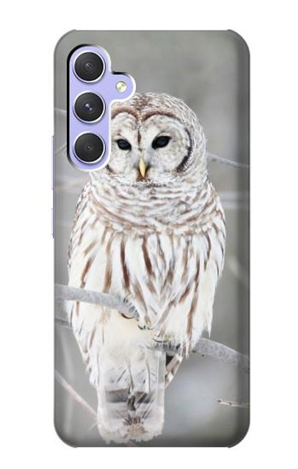 W1566 Snowy Owl White Owl Hard Case and Leather Flip Case For Samsung Galaxy A54 5G