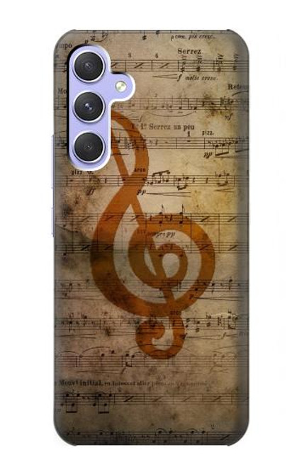 W2368 Sheet Music Notes Hard Case and Leather Flip Case For Samsung Galaxy A54 5G