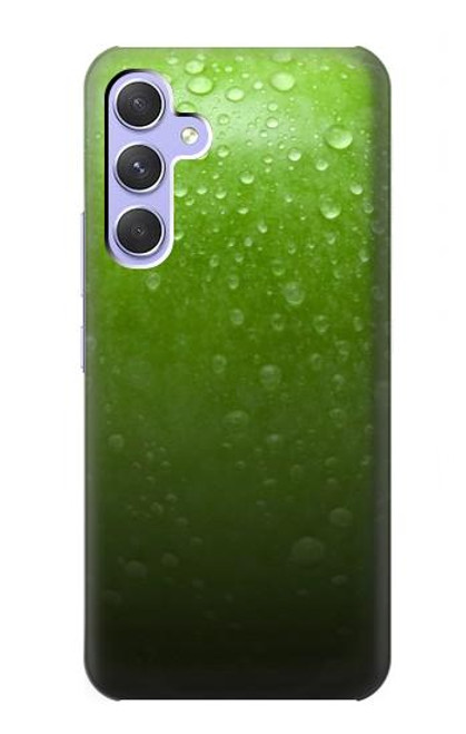 W2475 Green Apple Texture Seamless Hard Case and Leather Flip Case For Samsung Galaxy A54 5G