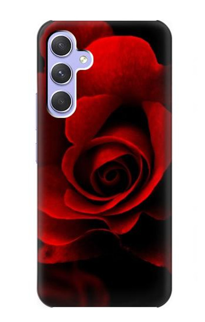 W2898 Red Rose Hard Case and Leather Flip Case For Samsung Galaxy A54 5G