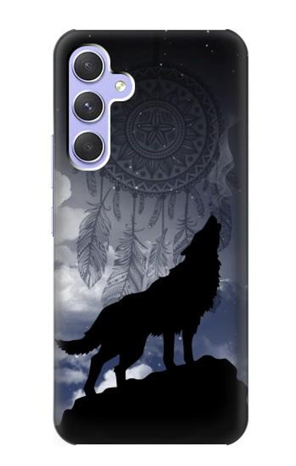 W3011 Dream Catcher Wolf Howling Hard Case and Leather Flip Case For Samsung Galaxy A54 5G