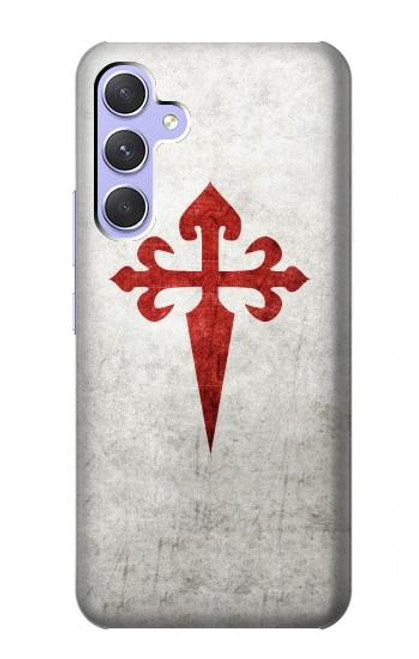 W3200 Order of Santiago Cross of Saint James Hard Case and Leather Flip Case For Samsung Galaxy A54 5G