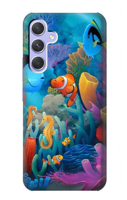 W3227 Underwater World Cartoon Hard Case and Leather Flip Case For Samsung Galaxy A54 5G