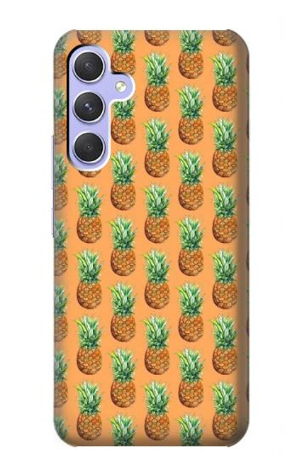 W3258 Pineapple Pattern Hard Case and Leather Flip Case For Samsung Galaxy A54 5G