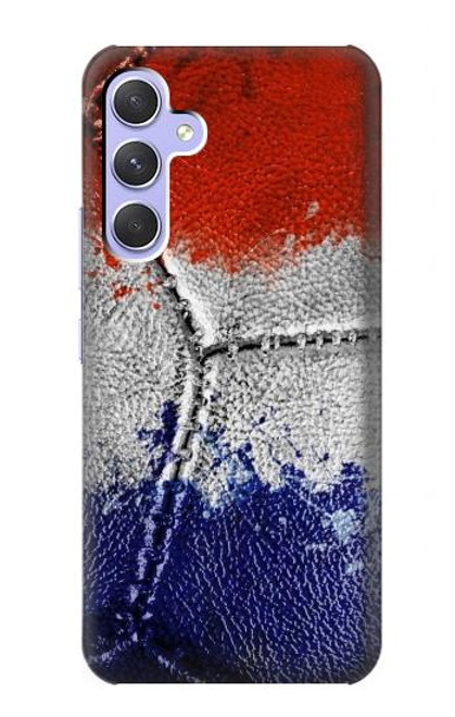 W3304 France Flag Vintage Football Graphic Hard Case and Leather Flip Case For Samsung Galaxy A54 5G