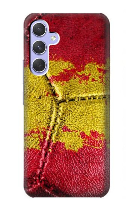 W3315 Spain Flag Vintage Football Graphic Hard Case and Leather Flip Case For Samsung Galaxy A54 5G