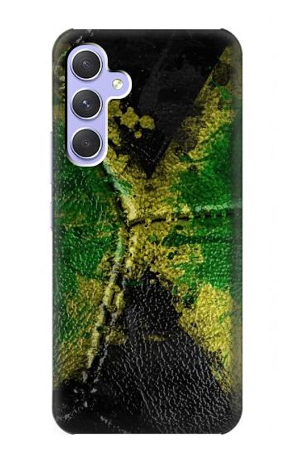 W3319 Jamaica Flag Vintage Football Graphic Hard Case and Leather Flip Case For Samsung Galaxy A54 5G