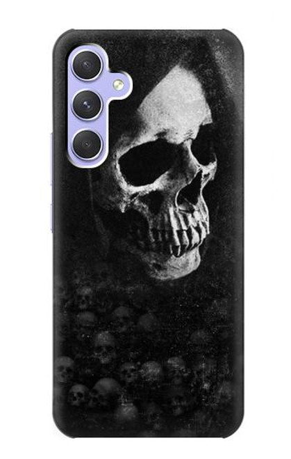 W3333 Death Skull Grim Reaper Hard Case and Leather Flip Case For Samsung Galaxy A54 5G