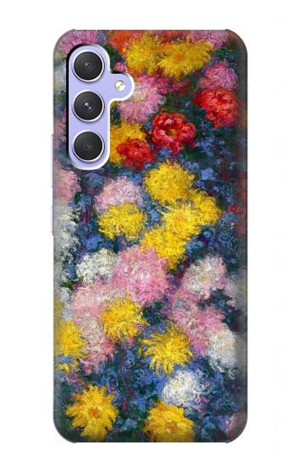 W3342 Claude Monet Chrysanthemums Hard Case and Leather Flip Case For Samsung Galaxy A54 5G