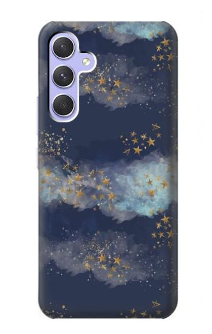 W3364 Gold Star Sky Hard Case and Leather Flip Case For Samsung Galaxy A54 5G