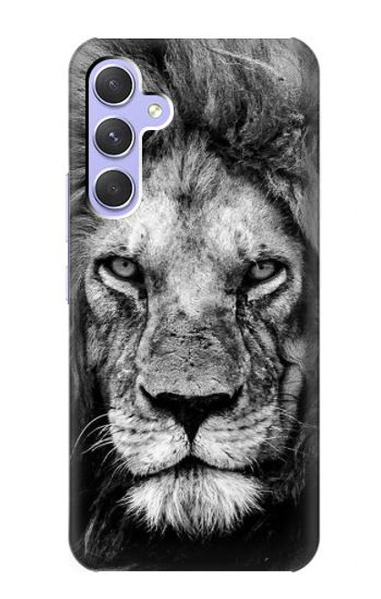 W3372 Lion Face Hard Case and Leather Flip Case For Samsung Galaxy A54 5G