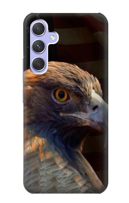 W3376 Eagle American Flag Hard Case and Leather Flip Case For Samsung Galaxy A54 5G