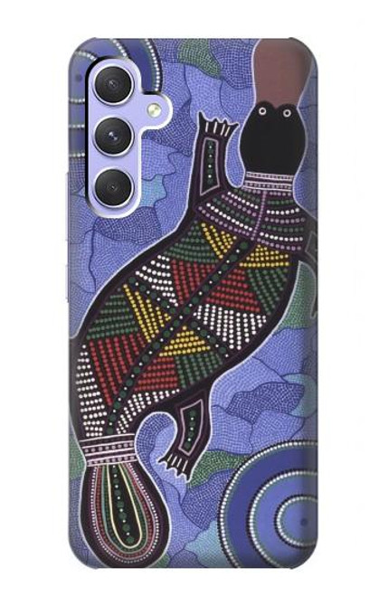 W3387 Platypus Australian Aboriginal Art Hard Case and Leather Flip Case For Samsung Galaxy A54 5G