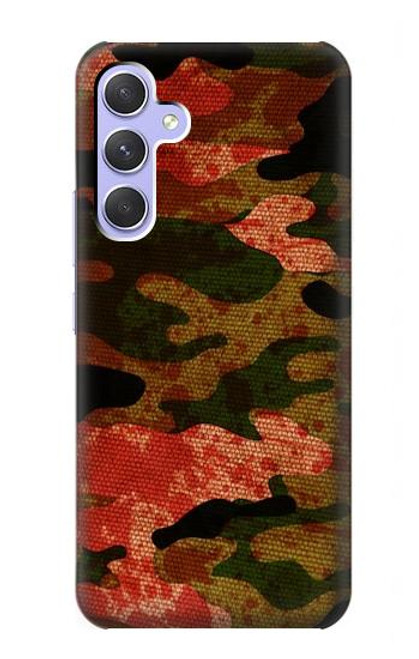 W3393 Camouflage Blood Splatter Hard Case and Leather Flip Case For Samsung Galaxy A54 5G