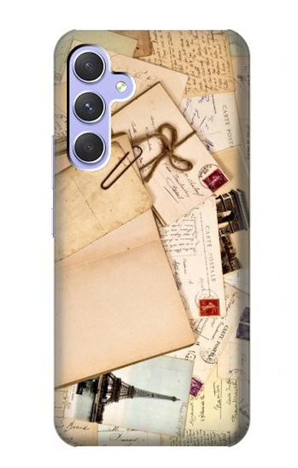 W3397 Postcards Memories Hard Case and Leather Flip Case For Samsung Galaxy A54 5G