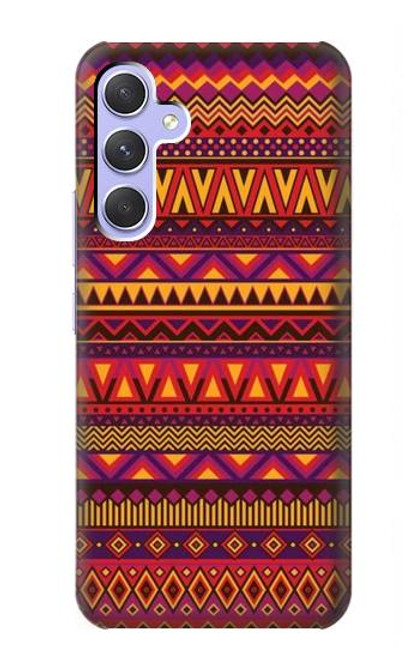 W3404 Aztecs Pattern Hard Case and Leather Flip Case For Samsung Galaxy A54 5G