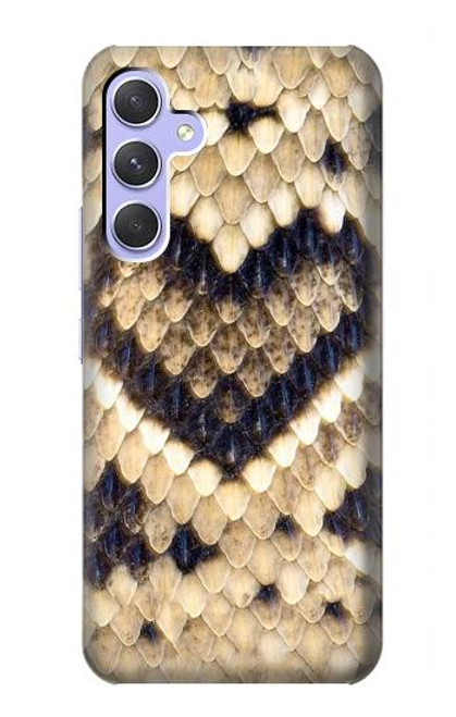 W3417 Diamond Rattle Snake Graphic Print Hard Case and Leather Flip Case For Samsung Galaxy A54 5G