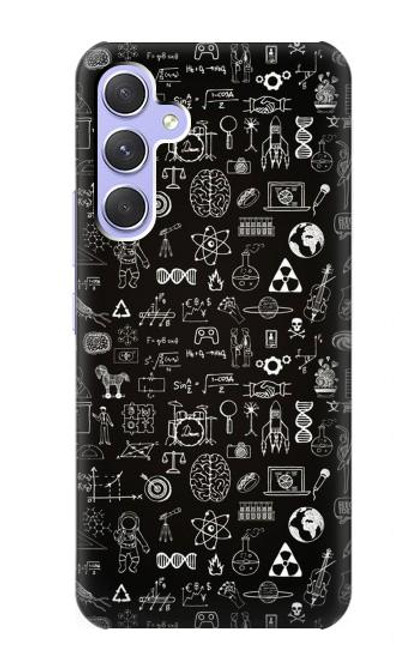 W3426 Blackboard Science Hard Case and Leather Flip Case For Samsung Galaxy A54 5G