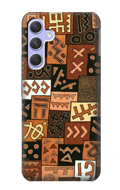 W3460 Mali Art Pattern Hard Case and Leather Flip Case For Samsung Galaxy A54 5G