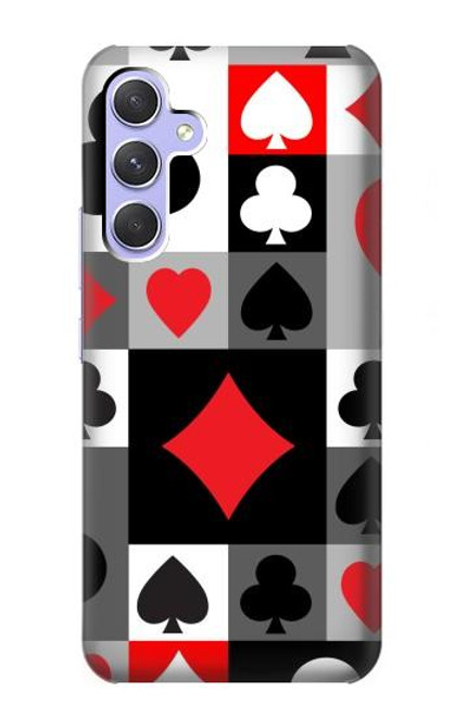 W3463 Poker Card Suit Hard Case and Leather Flip Case For Samsung Galaxy A54 5G