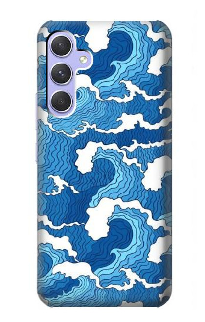 W3901 Aesthetic Storm Ocean Waves Hard Case and Leather Flip Case For Samsung Galaxy A54 5G