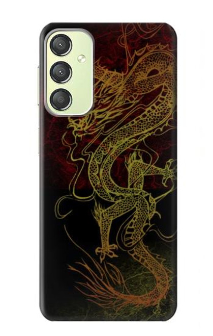 W0354 Chinese Dragon Hard Case and Leather Flip Case For Samsung Galaxy A24 4G