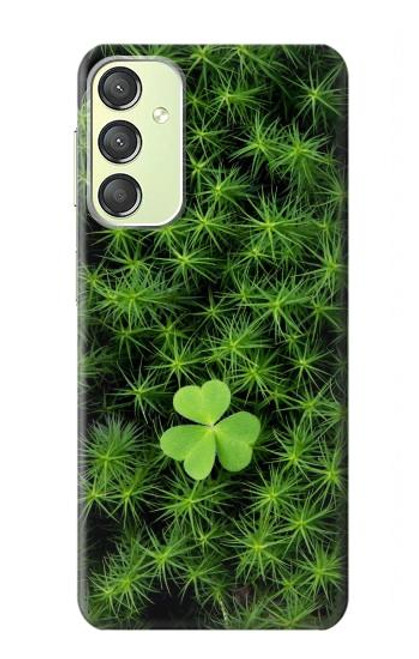 W0358 Clover Lucky Leaf Hard Case and Leather Flip Case For Samsung Galaxy A24 4G