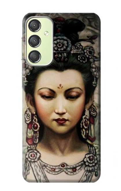 W0681 Guan Yin Hard Case and Leather Flip Case For Samsung Galaxy A24 4G