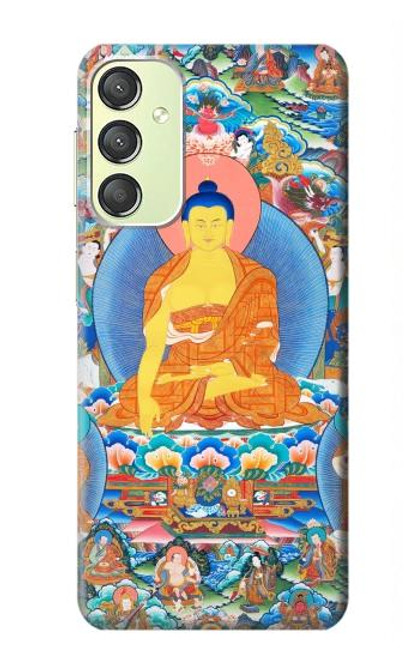 W1256 Buddha Paint Hard Case and Leather Flip Case For Samsung Galaxy A24 4G