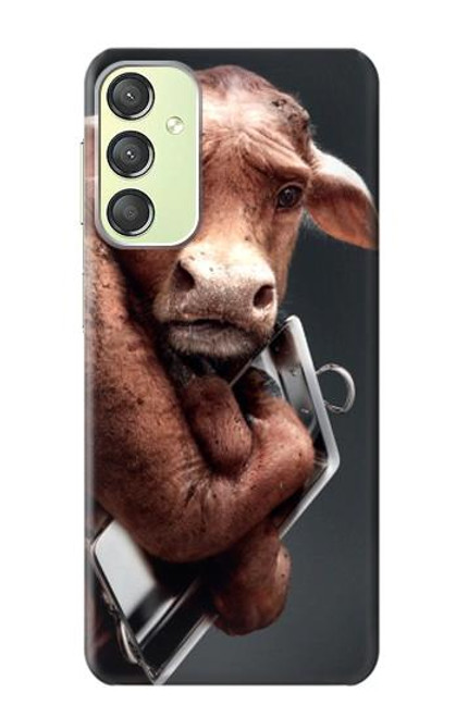 W1271 Crazy Cow Hard Case and Leather Flip Case For Samsung Galaxy A24 4G