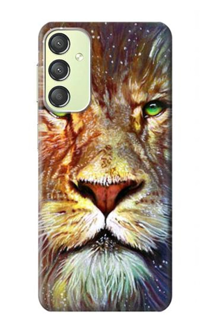 W1354 Lion Hard Case and Leather Flip Case For Samsung Galaxy A24 4G